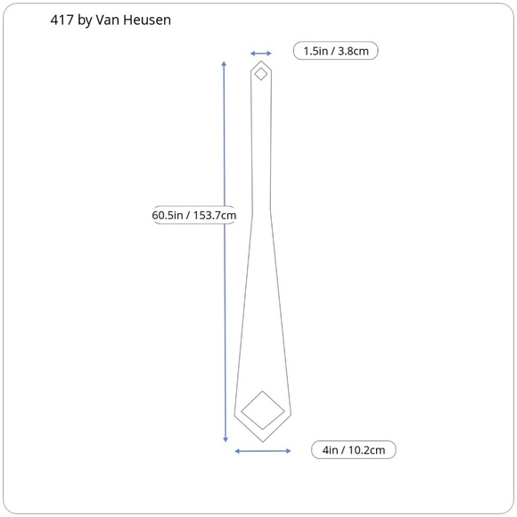 417 by Van Heusen Mens 100% Silk Tie Necktie Navy - Picture 4 of 4